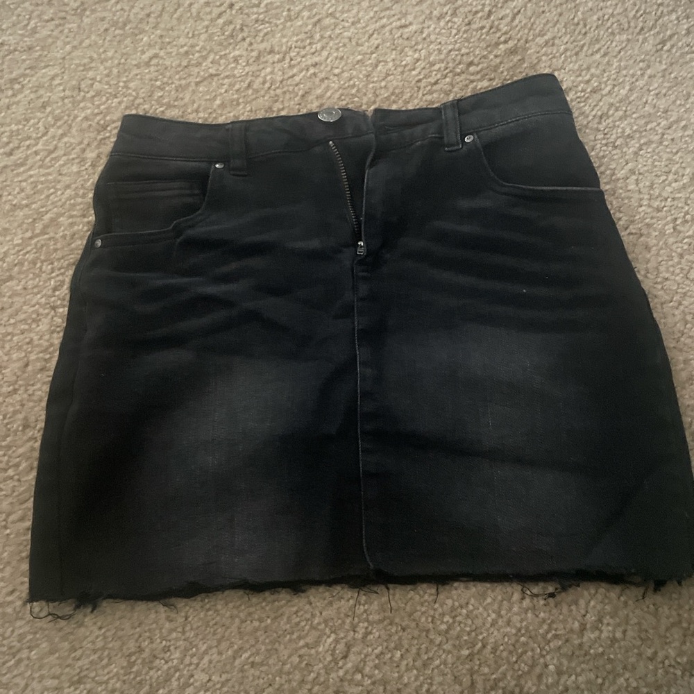 Black Jean Skirt